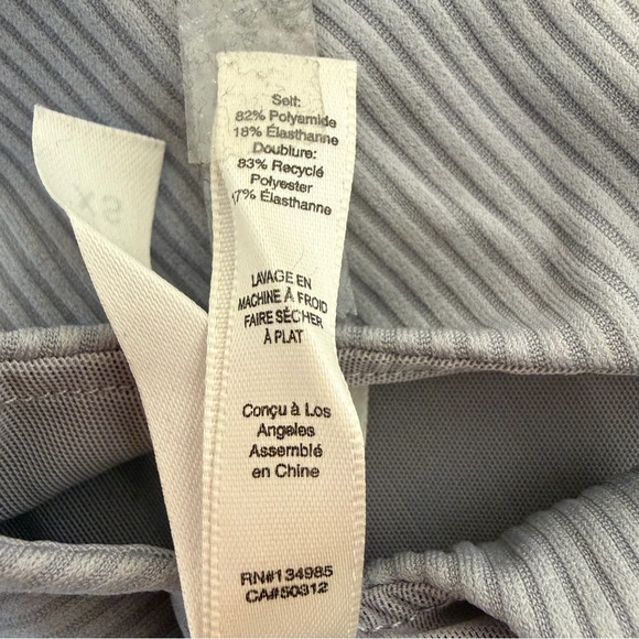 For Love and Lemons Gray Keyhole Cutout Front Ribbed Bodysuit XS 23072 - Picture 8 of 11